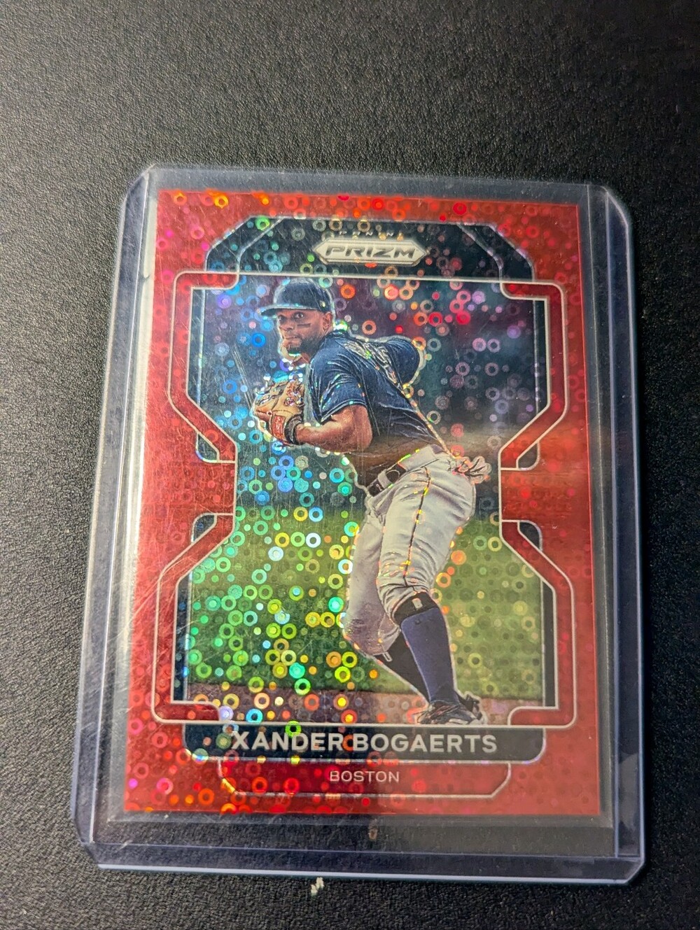 Panini Red Holographic Xander Bogaerts Baseball Card